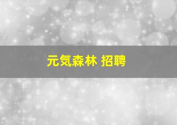 元気森林 招聘